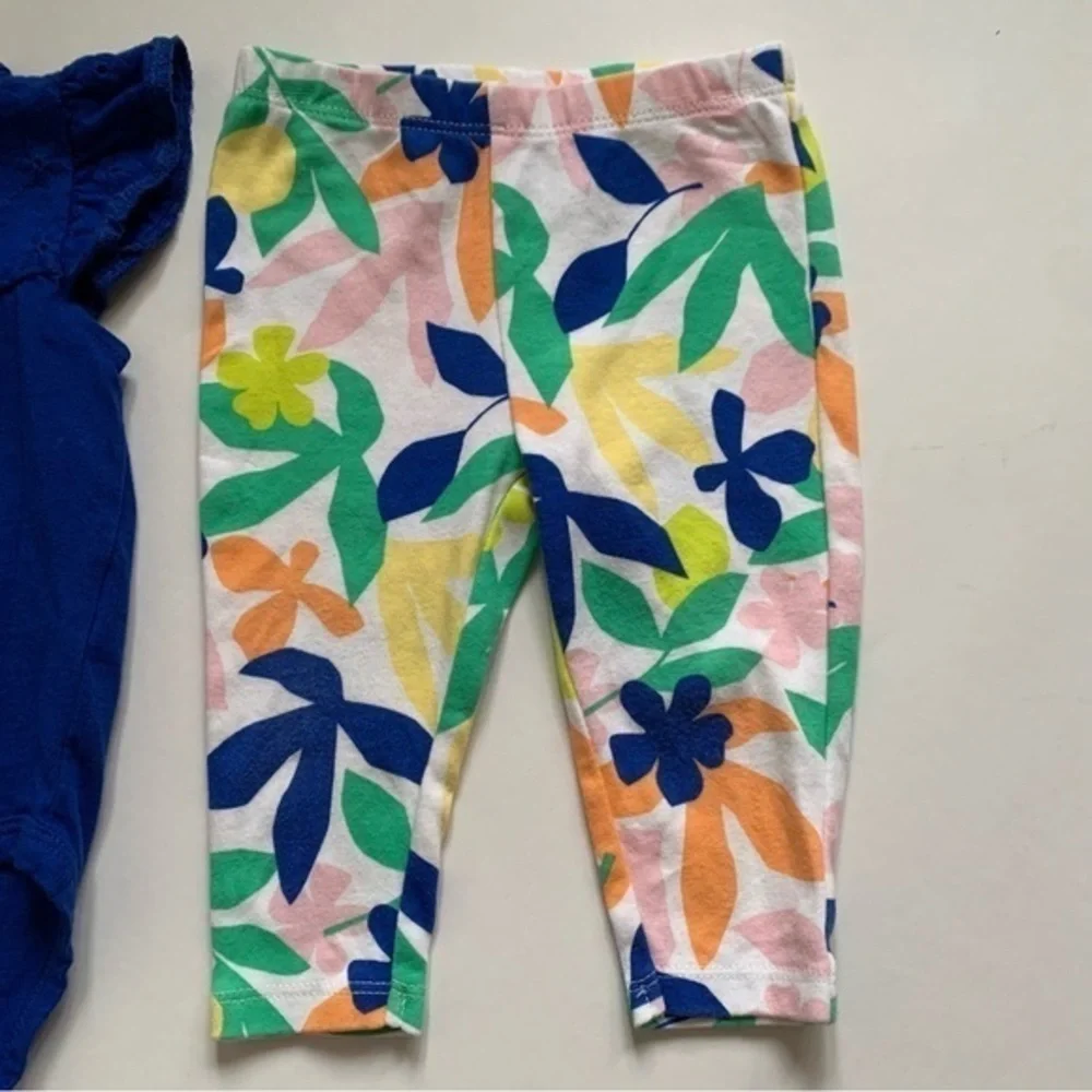 NFS.  carters baby girl matching 2 piece set size 9 months